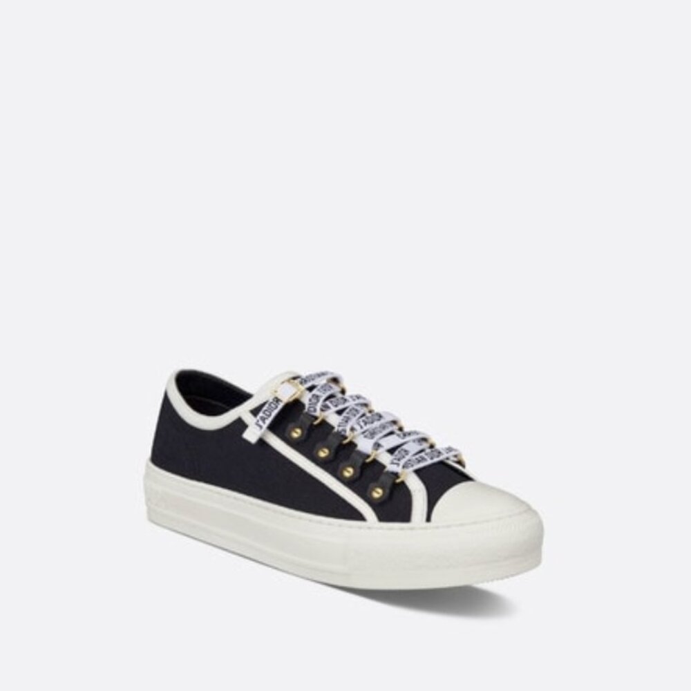 DIOR WALK'N'DIOR SNEAKERS BLACK COTTON CANVAS